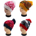 OEM New Design Knit Fancy Yarn Hand Knit Adult Bucket Hat Beanie